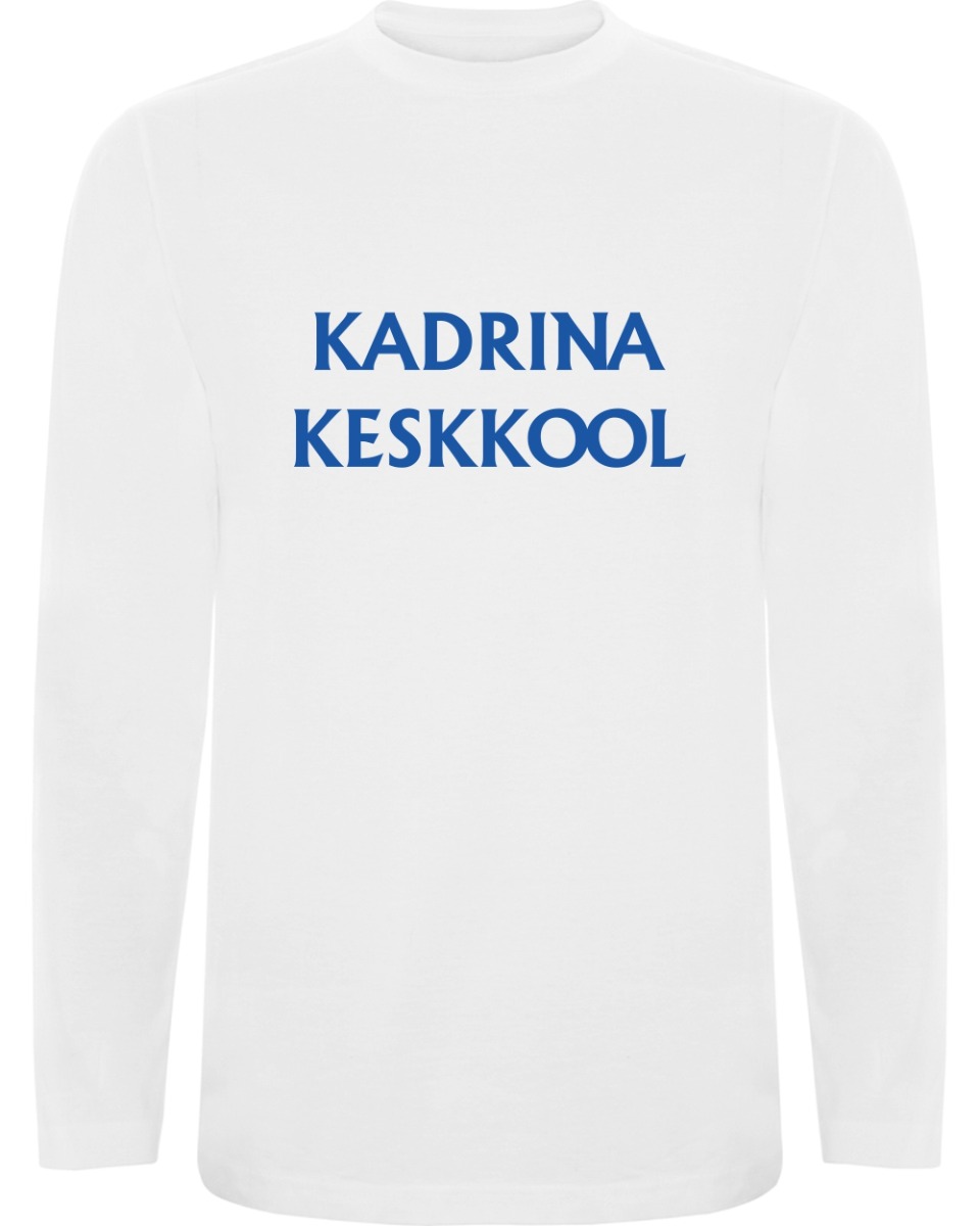 Unisex pikkade varrukatega särk, valge