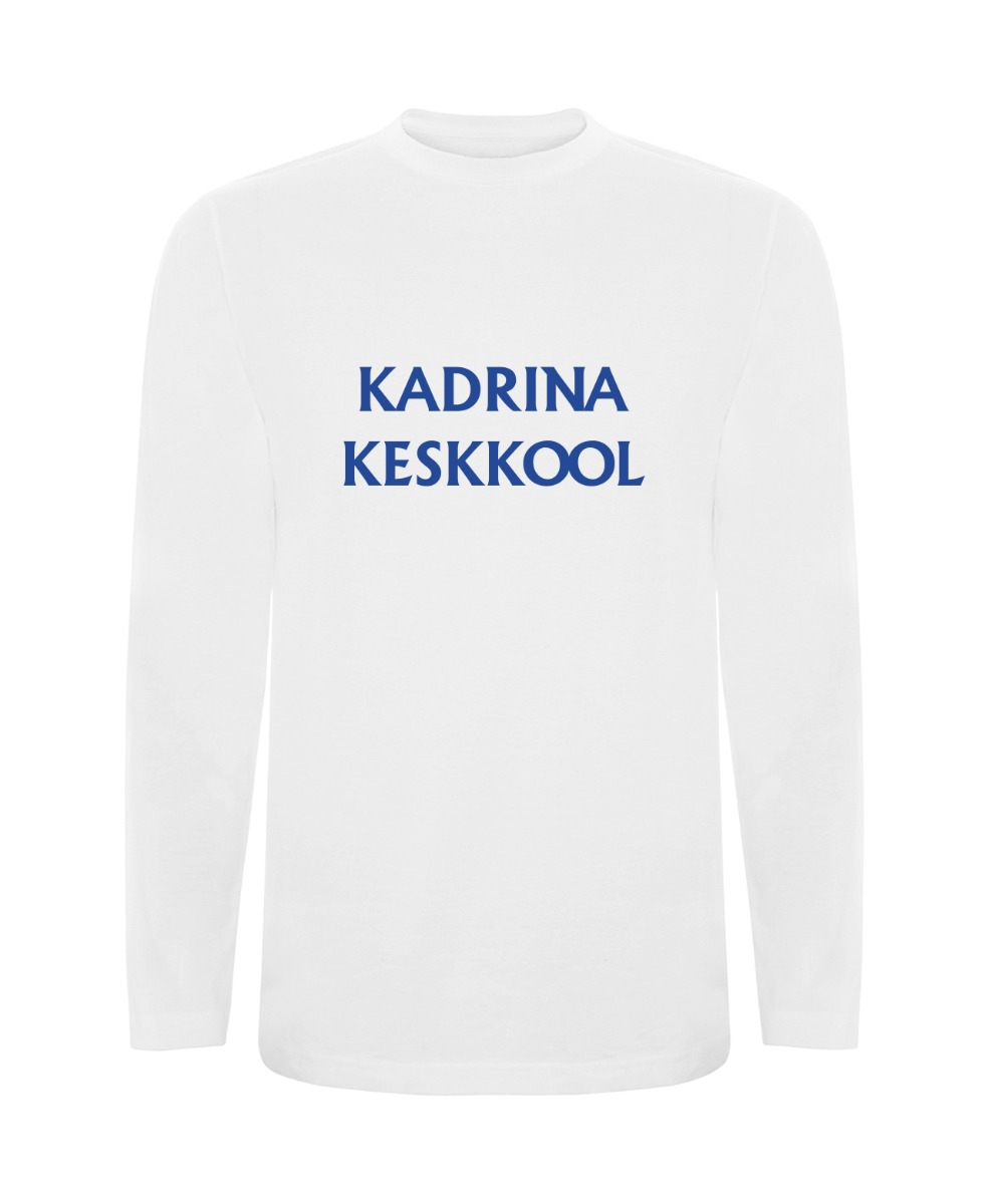 Laste pikkade varrukatega särk, valge