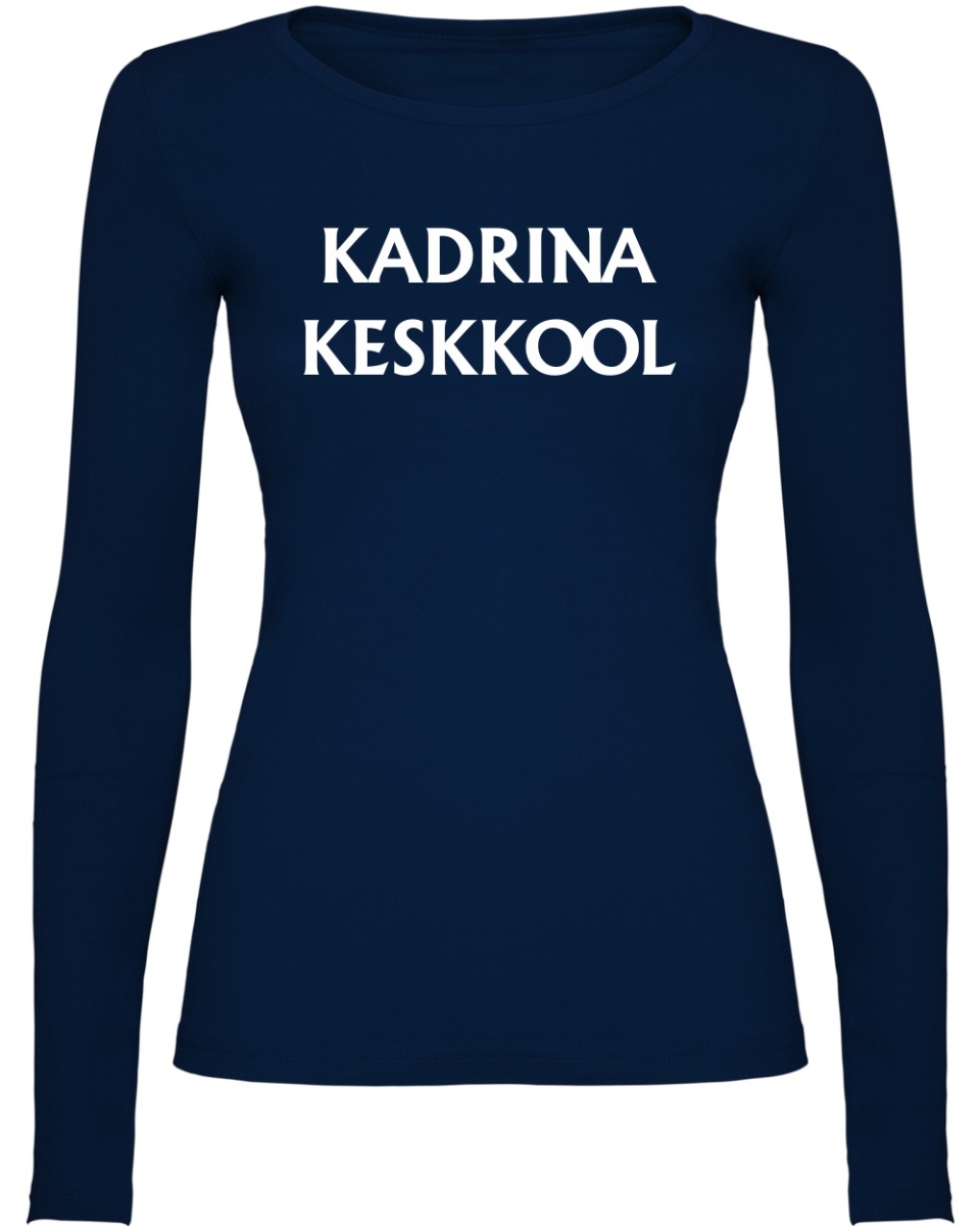 Naiste pikkade varrukatega särk, tumesinine