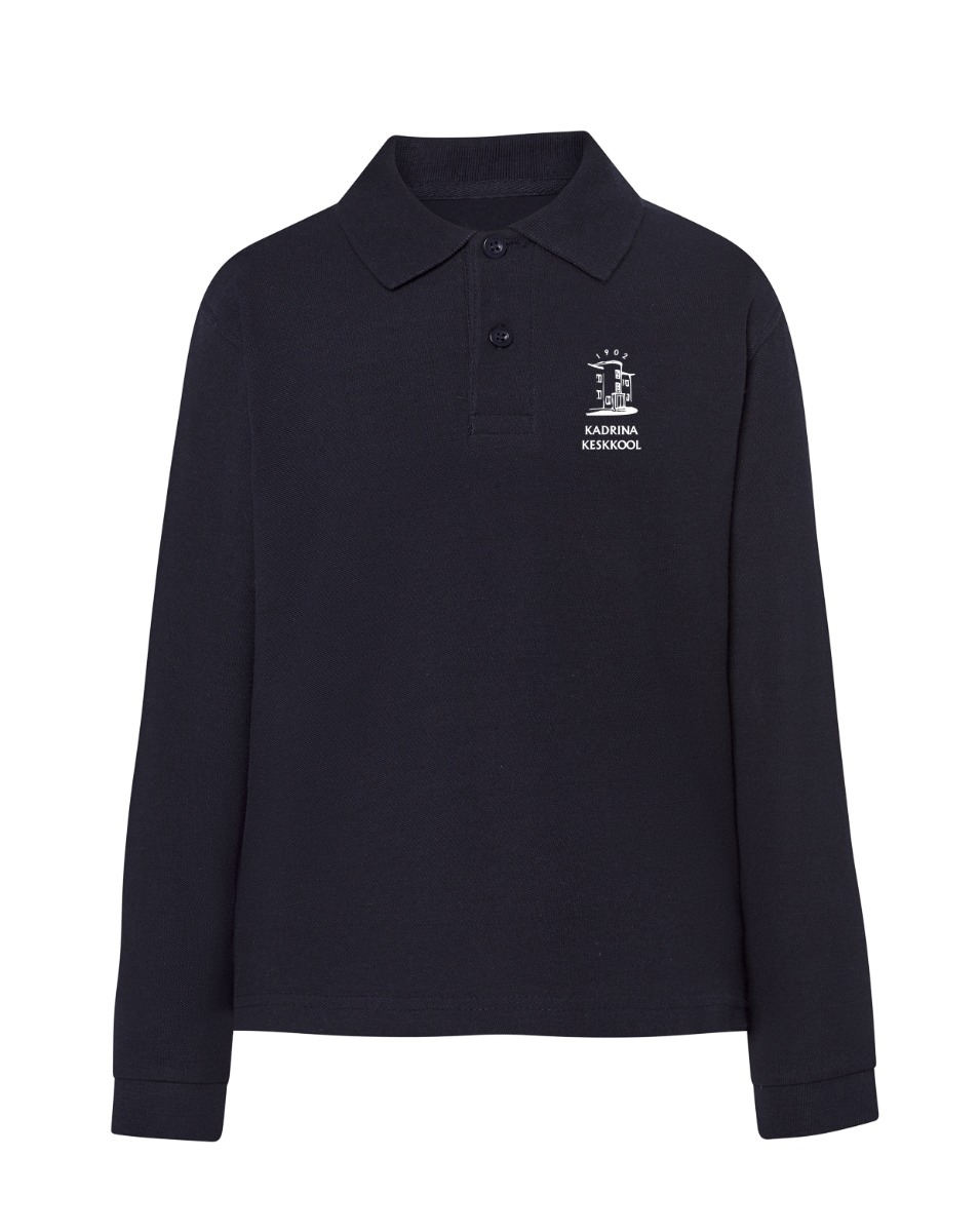 Laste pikkade varrukatega polosärk, tumesinine