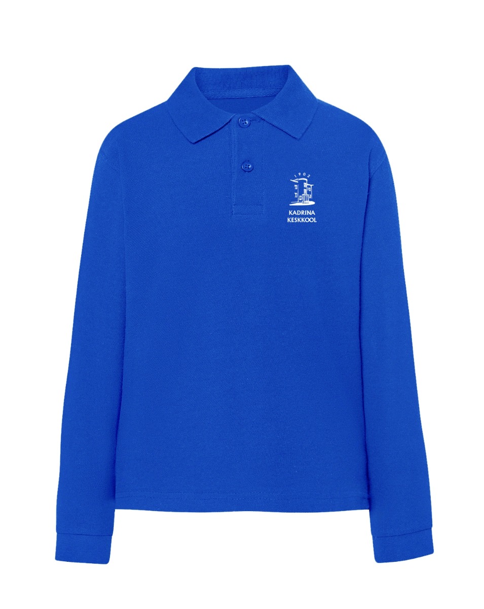 Laste pikkade varrukatega polosärk, erksinine