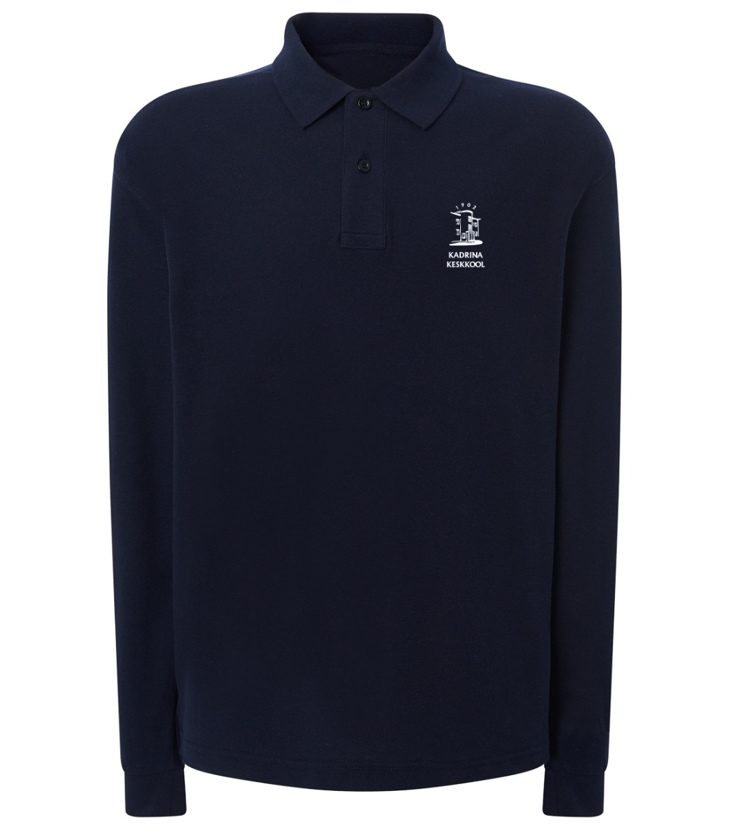 Meeste pikkade varrukatega polosärk, tumesinine