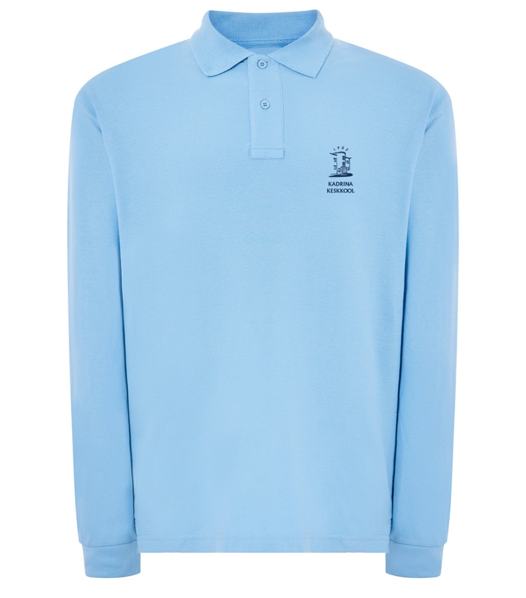 Meeste pikkade varrukatega polosärk, helesinine